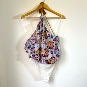 Free people day date embroidered bodysuit pink plum combo